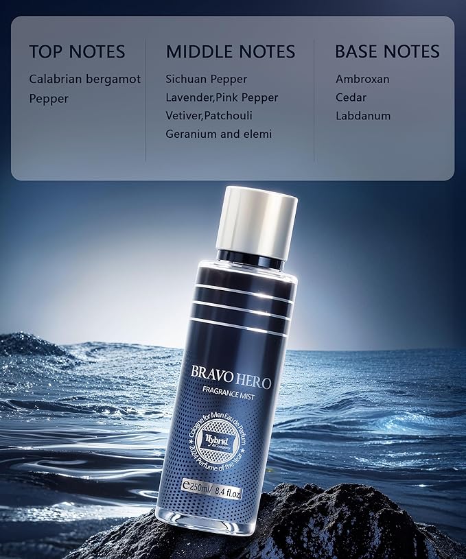Hybrid & Company Bravo Hero Men Fragrance Body Fragrance Spray Mist 250Ml