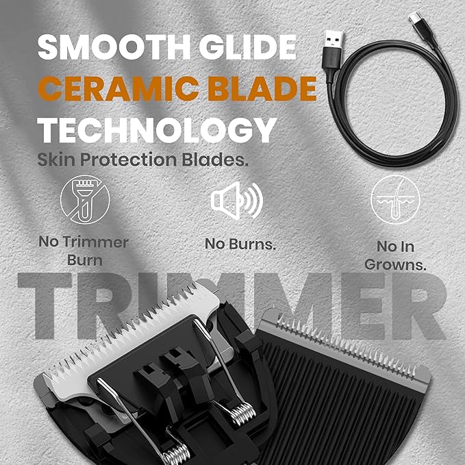 Next Gen Premium Body & Pubic Hair Trimmer – Waterproof Electric Ball Shaver & Groin Hair Clipper with Ceramic Blades – Rechargeable Wet/Dry Trimmer for Men & Women, Chest, Legs, Bikini