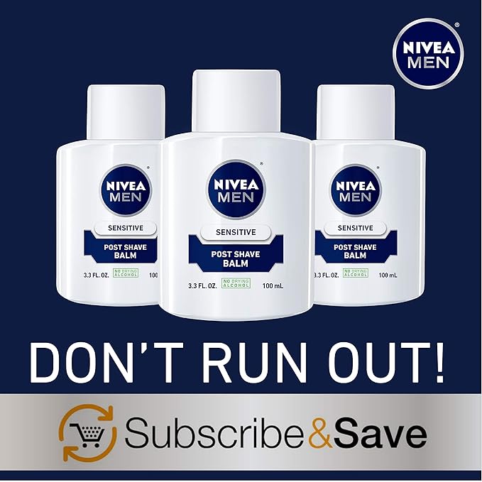 Nivea Men Sensitive Post Shave Balm - Soothes And Moisturizes Skin After Shaving - 3.3 Fl. Oz. Bottle