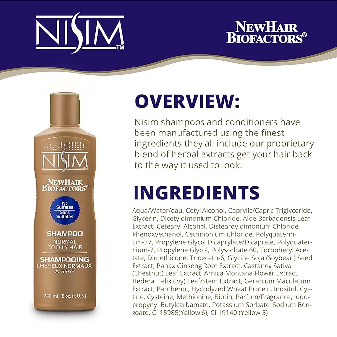 Nisim - Normal to Oily Shampoo No Sulfates 8 oz
