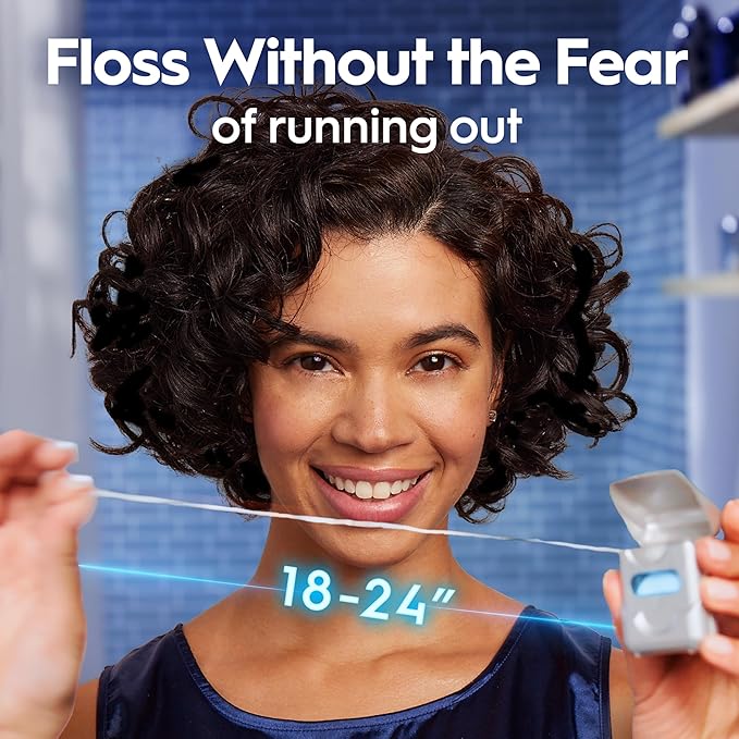 Oral-B Glide Healthy Gums Unflavored Dental Floss, Smooth, Strong, Shred Resistant, Value 2 Pack (50m Each)