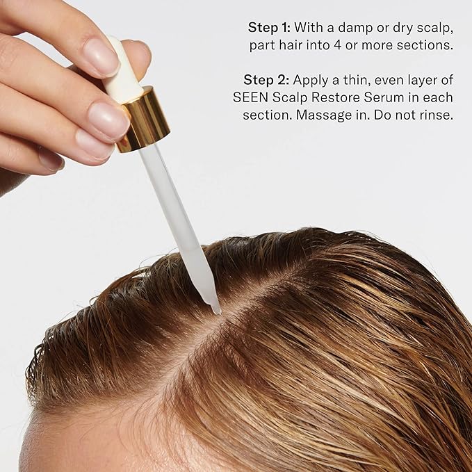 SEEN Restore Scalp Serum, Fragrance-Free - Clinically Proven, Dermatologist-Developed Hydrating Serum, Promotes Healthy Scalp, Safe for Sensitive & Eczema-Prone Skin