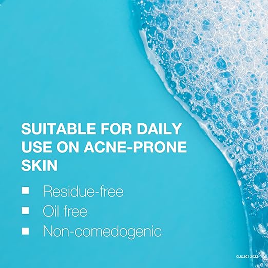 Neutrogena Oil-Free Acne Face Wash, Breakout Prone Skin Facial Cleanser with 2% Salicylic Acid Acne Treatment for Face, 6 fl. oz