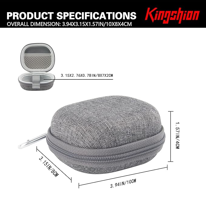 Electric Shaver Razor Case Compatible with Laifen P3 Pro, Hard Shell Compact Protective Travel Storage Box with Mesh Pocket for Shaver Accessories - Gray