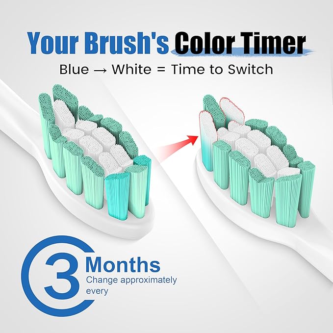 Replacement Toothbrush Heads for Philips Sonicare Replacement Heads Compatible Electric Toothbrush Heads, 10 Pack, Black