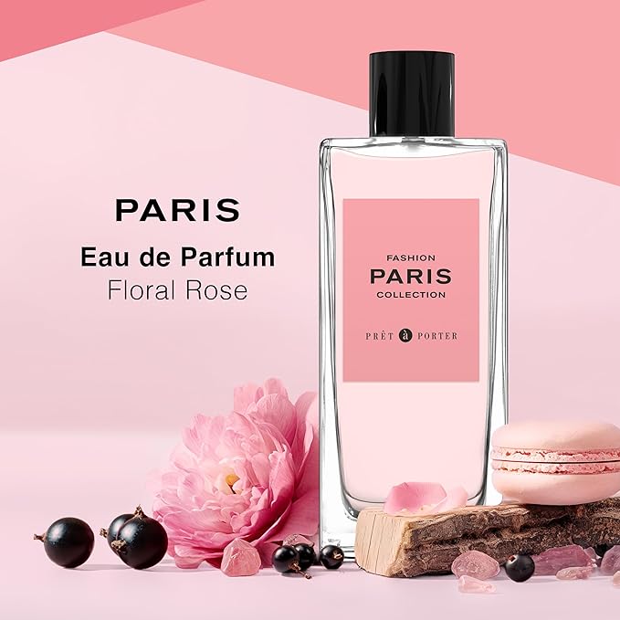 Pret à Porter City Collection Paris Eau de Parfum for Women 3.4 fl oz (Pack of 1), Notes of Rose, Musk, and Amber, Long Lasting, Everyday Fragrance