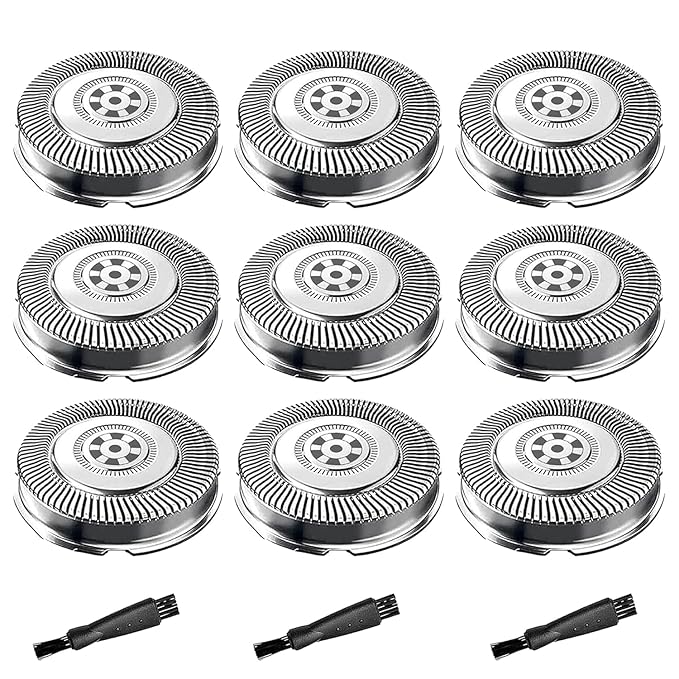 SH71/52 Replacement Heads Compatible with Philips Norelco Series 7000 & 5000, Upgraded SH71/SH70/52 Blades for Philips Shaver 7500 7530 S7311 S7370 S7371,9-Pack