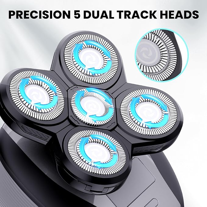 2 Pack Shaver Replacement Blades Compatible with Freebird Head Shaver,Head and Face Electric Razor Shaver Head Head Shaver Replacement Heads for Men (2)