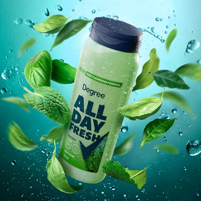 Degree All Day Fresh Body Wash Fresh Energy Deep Cleansing 20 FO