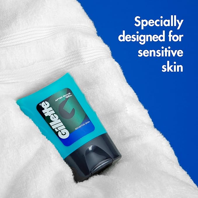Gillette After Shave Gel for Men, Aftershave for Men, After Shave Lotion for Men, Calms, Soothes and Refreshes Sensitive Skin, Light Fragrance, 2.5 oz, Pack of 6, After Shave Cologne Men, Aftershave