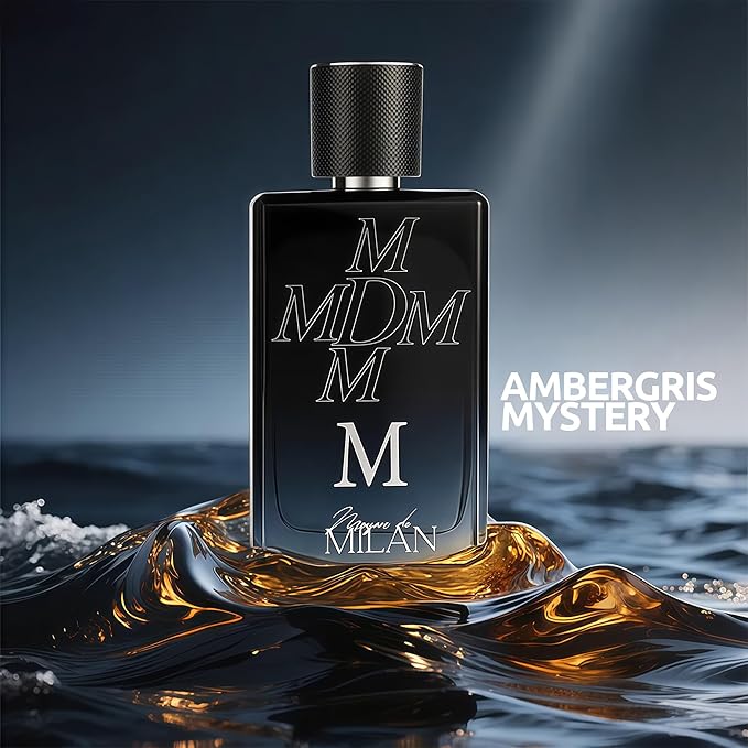 Men's Cologne Gift Set of 4(MilanValia&MLvincible&MDM&Lhomme) - 3.4 Fl Oz Each | Vanilla Bourbon, Leather & Amber Floral Fragrance | Luxury Eau de Toilette Quartet