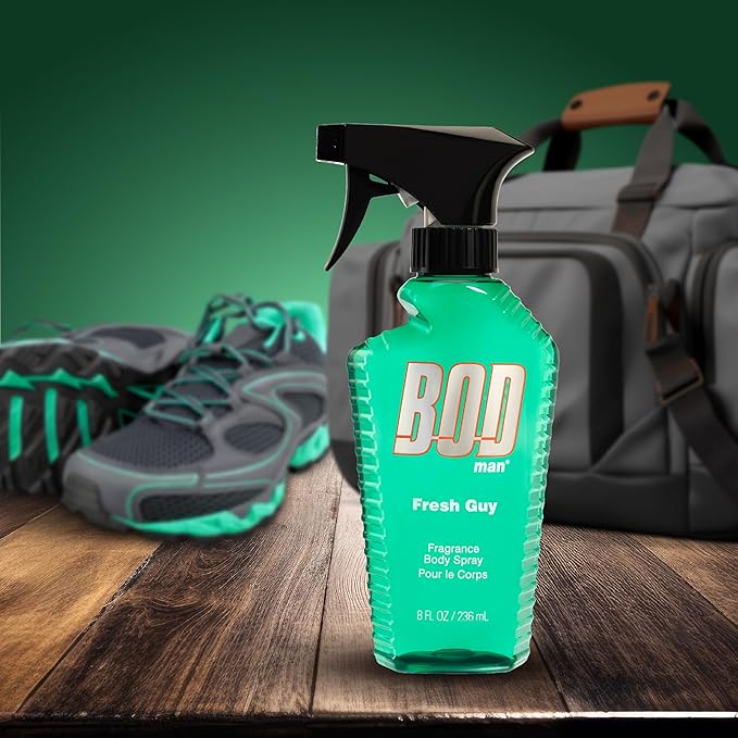 BOD man Fresh Guy For Men Fragrance Body Spray, 8 oz (Pack of 2)