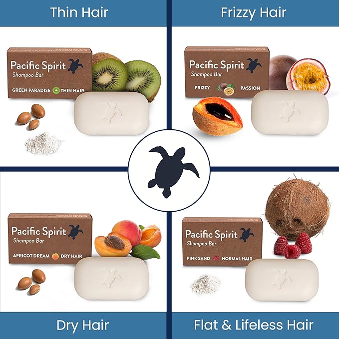 Shampoo Bar for Curly & Wavy hair with Coconut Moisturizing and Conditioning - 2 in 1 - Tropical Scent, 3.53 Oz.