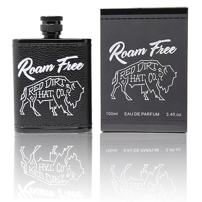 Red Dirt Hat Company Roam Free Cologne for Men - Bold Men's Perfume with Bergamot & Lemon Notes - Men's Body Spray Cologne, Eau de Parfum Fragrance for Everyday Wear & Special Occasions - 3.4 fl oz