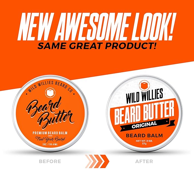 Wild Willies Beard Butter Leave-In Conditioner - Organic Beard Balm for Fast Beard Growth, Beard Care Softener - Beard Cream for Men to Remove Itch & Dandruff, Restores Moisture - 2 Oz (Pack of 2)