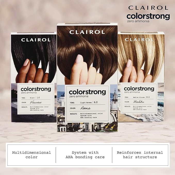 Clairol ColorStrong Permanent Zero Ammonia Hair Dye, 8.1 Medium Ash Blonde - Key West Hair Color, Pack of 1