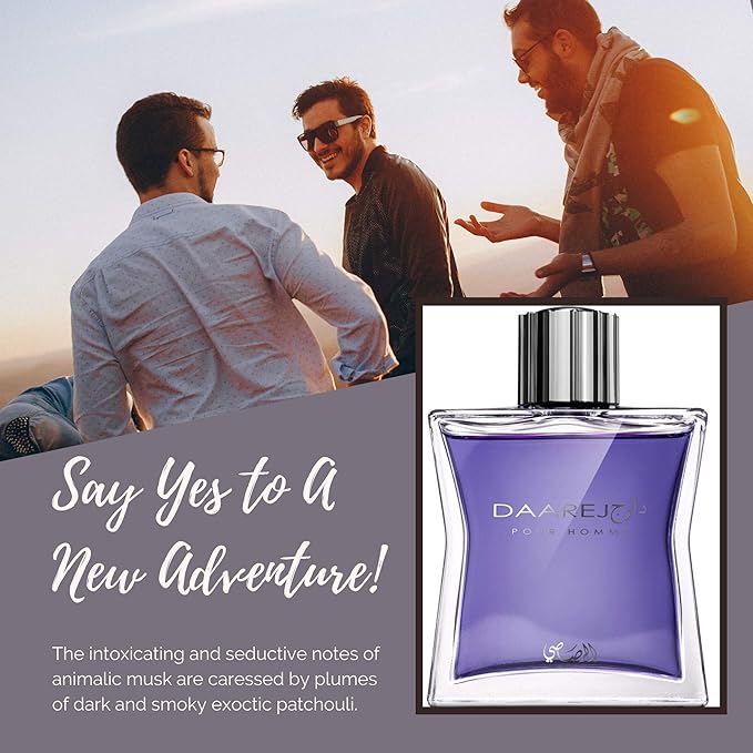 RASASI Dareej For Men Eau De Parfum Spray - 100ML (3.4 Oz) Long Lasting Arabian Perfume - Bold & Premium Fragrance for Special Occasions & Daily Wear, An Essential Perfume Men that Lasts All Day