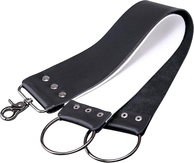 Grandslam Straight Razor Shave Ready Handmade Sharpened, 420 Steel Straight Razor Blade, 2 Layers Long Leather Canvas Strop, Sharpening Stone,2 Side Grit 3000 Waterstone Knife Sharpener