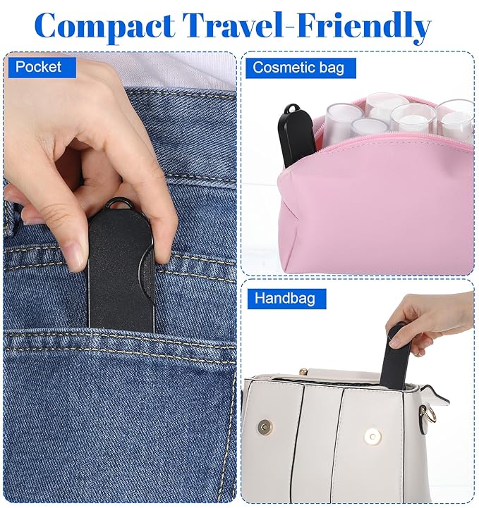 Folding Texture Comb, 2 in 1 Folding Comb Mens Texture Styling Foldable Travel Pocket Combs Fine & Wide Tooth for Hair Moustache Beard, Foldable Pocket Combs for Men Everyday Grooming, Travel Size