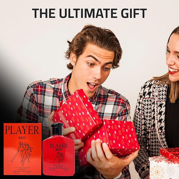Verse Adonis&Player Red Combo Men Cologne 3.4 Fl. Oz Men's Perfume Refreshing Combination of Woody Floral & Fruity Scents Eau De Parfum for Men Lasts All Day Best Gift for Any Occasion