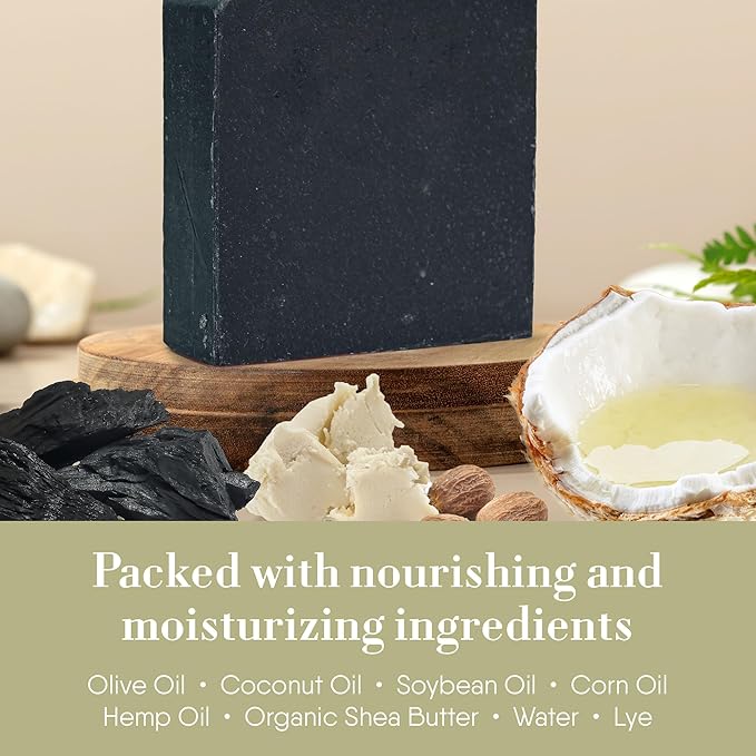 360Feel African Black Soap - Made in the USA - Castile Handmade, All-Natural, Cold-Processed - Infused with African Black Soap and a Soothing Scent - Rich, Creamy Lather (5 oz)
