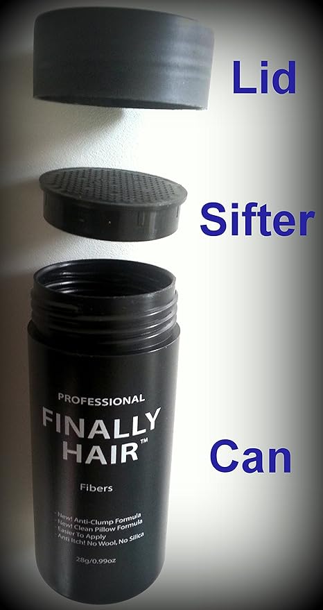 Hair Loss Concealer Fibers 200 Grams 7 Oz. With Bottle By Finally Hair (Dark Brown)