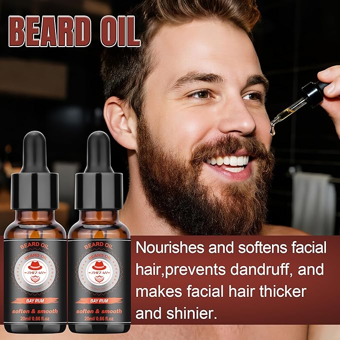 XIKEZAN Dad Birthday Gifts, Beard Care Kit with Bay Rum Beard Oils,Balm,Wash, Conditioner,Brush,Comb,Scissors,Valentines Fathers Mens Christmas Stocking Stuffers Gifts for Men Him Husband Boyfriend