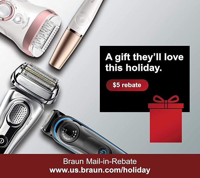 Braun Electric Razor for Men, M60b Mobile Electric Foil Shaver, Washable