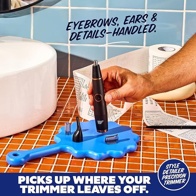 Dollar Shave Club | Double Header Electric Trimmer | Electric Razor with Beard Head & Body Grooming Head