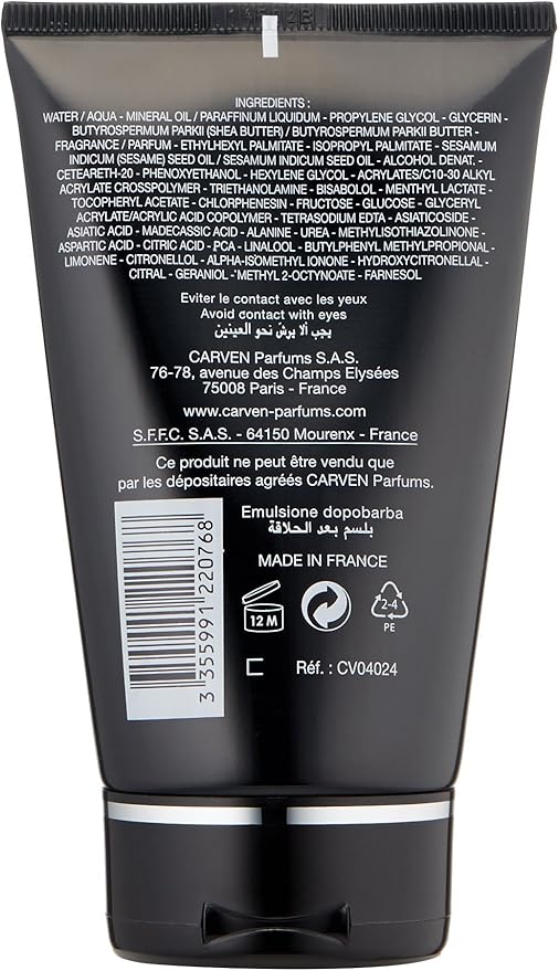 Carven Pour Homme After Shave Balm, 3.33 Fl Oz
