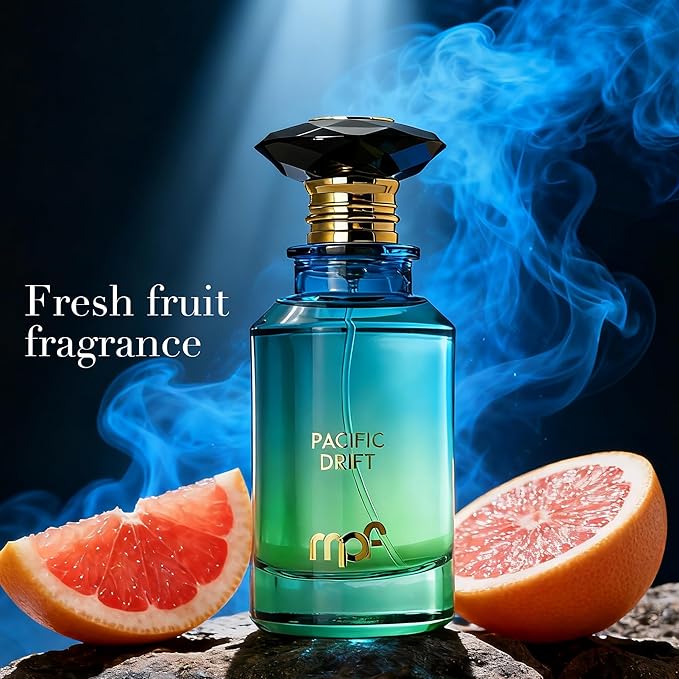 Pacific Drift Unisex Ocean Cologne Eau de Parfum 100ml Fresh Citrus & Musk Perfume Long Lasting Grapefruit Mint Scent Luxury Unisex Fragrance Gift for Men and Women