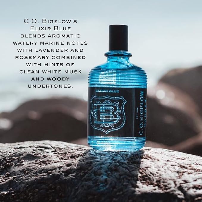 C.O. Bigelow Elixir Blue Cologne for Men, Watery Marine Fragrance, Long Lasting Men's Cologne, Elixir Perfume for Men, 2.5 Fl Oz