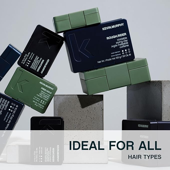 KEVIN.MURPHY ROUGH.RIDER Clay - Hair Strengthening - For All Hair Types - Moldable Styling Clay - Sulphate Free Care - 30 g / 1.1 oz (Pack of 2)