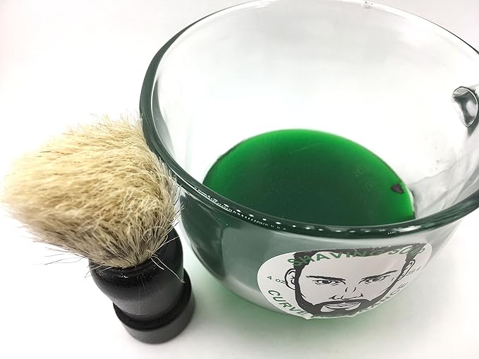 Shaving soap and brush set 4 oz Curve Type fragrance