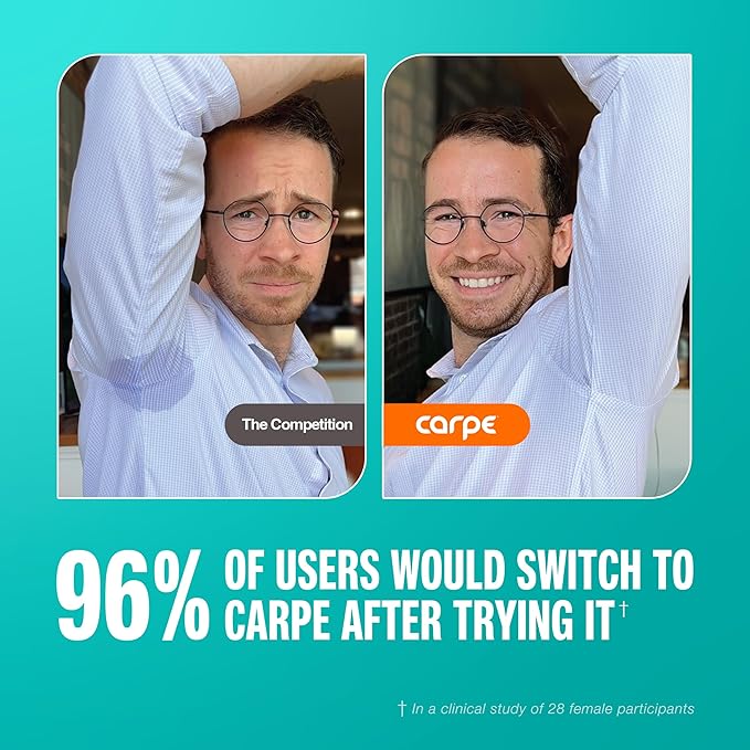 Carpe Underarm Deodorant Antiperspirant - Extra Strength Men's Antiperspirant with 72 Hour Sweat Control - Deodorant for Men - Helps Eliminate Odor - Clean Sport Scent