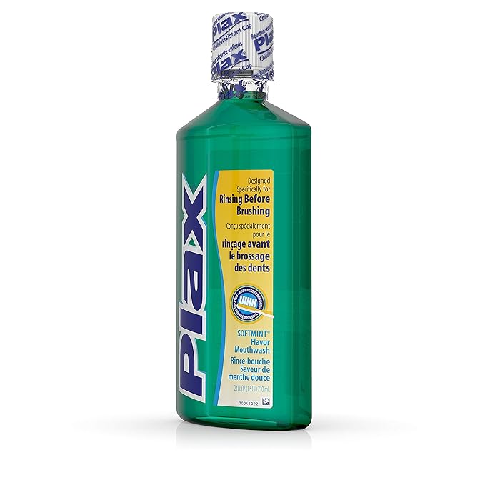 Plax Advanced PreBrushing Dental Rinse, Soft Mint, 24 Ounce (Pack of 3)