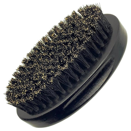 4.3 IN Natural Boar Bristle Beard Brush for Men, Premium Wooden Handle with Boar Bristles - Pocket Travel Mustache Grooming Tool for Husband & Father