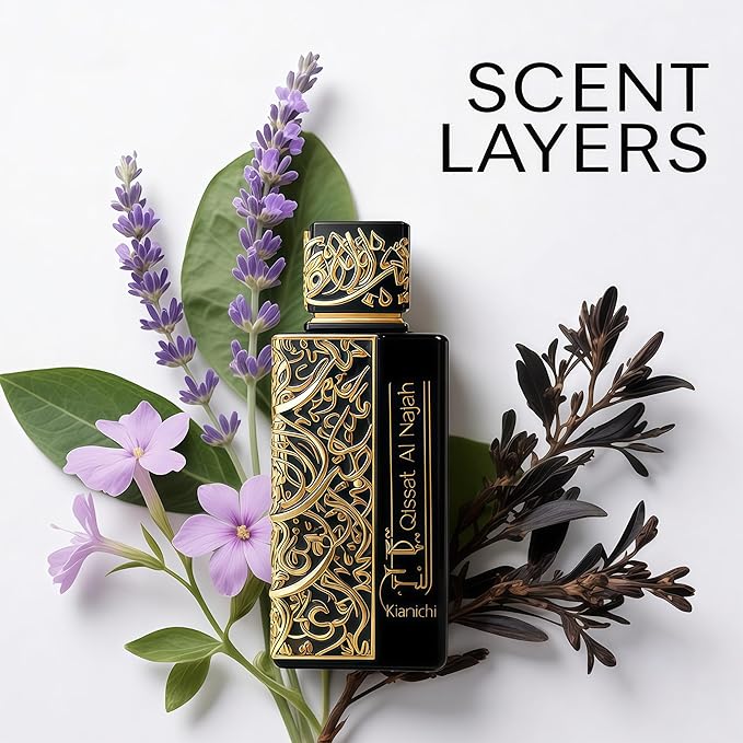 QISSAT AL NAJAH KIAMICH Cologne for Men | Premium Lavender & Oud Eau de Parfum | 100ml Long Lasting Perfume with Geranium & Frankincense | Fresh Woody Spiritual Scent