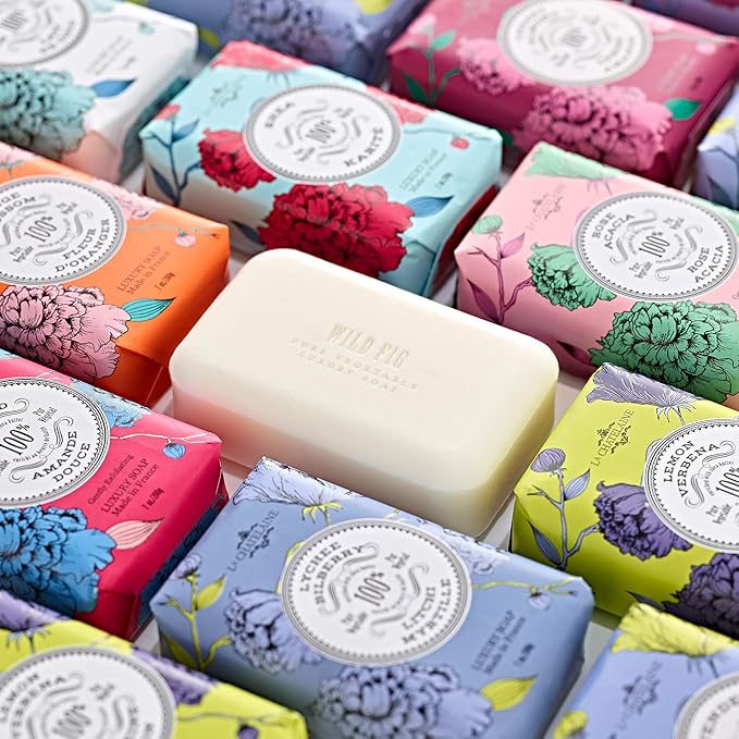 La Chatelaine Luxury Bar Soap | Natural Shea Formula (Wild Fig, 7 oz)