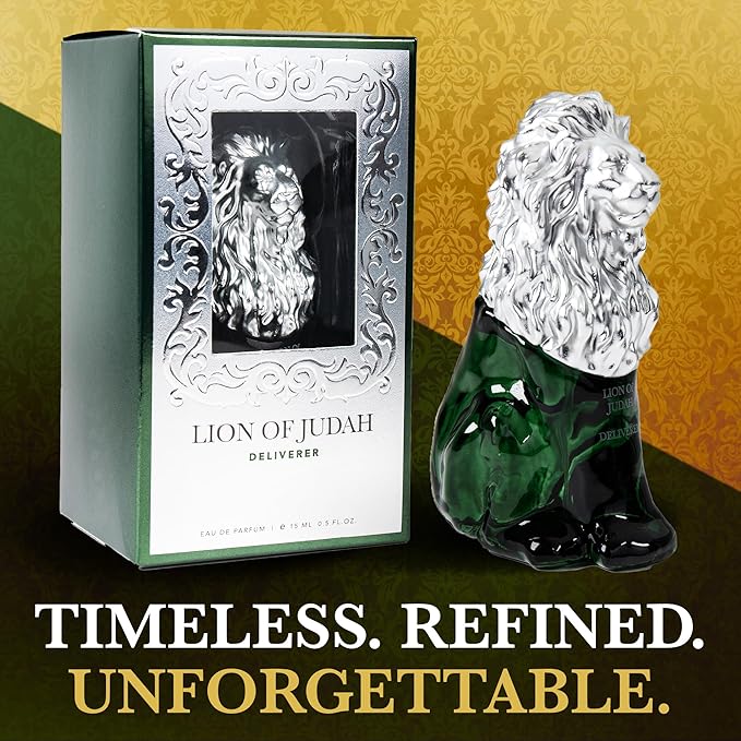 LION OF JUDAH Deliverer - Travel Size Cologne for Men - Long-Lasting EDP Fragrance Comes in Elegant Lion-Shaped Glass Bottle - Italian Bergamot & Patchouli Notes (15ml)