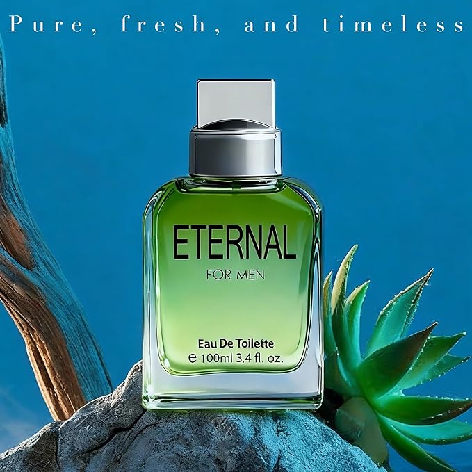 ETERNAL-for men, Men's Cologne Gift, Long Lasting EDP, Aura of Elitism & Modern Style, Perfume for Business, Commute and Casual Use, 3.4 Fl Oz