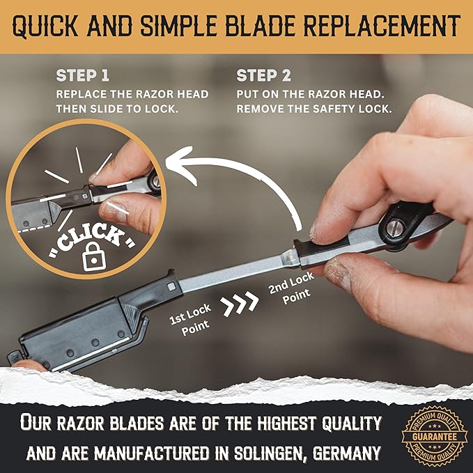 Patented Professional Straight Razors for Men - Barber Razor for Shaving with 11 Disposable Blades - Easy to Use and Replace Mens Straight Razors for Home Use, Ideal Gift for Dad by Better Barber