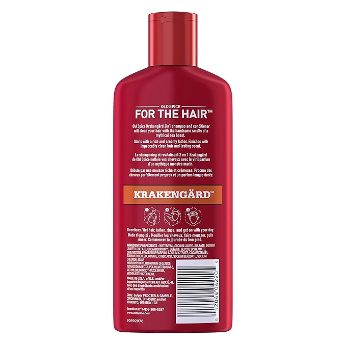 Old Spice Krakengard 2 in 1 Mens Shampoo and Conditioner, 12 Ounce