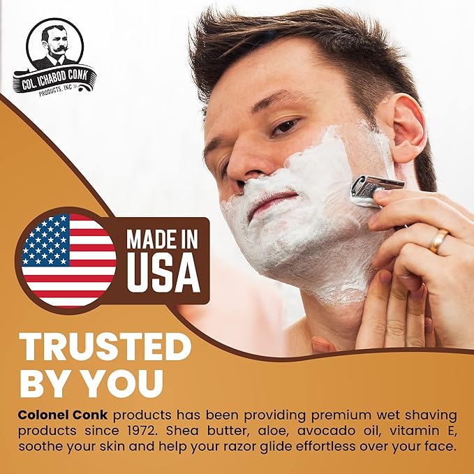 COL CONK ALMOND SUPER BAR SHAVE SOAP