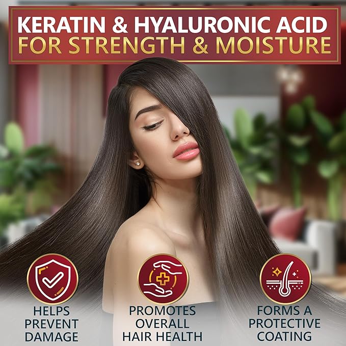 Keratin Shampoo and Conditioner Set – Sulfate Free, All Hair Types – Women and Men – 16.9 Fl Oz (Pack of 2)
