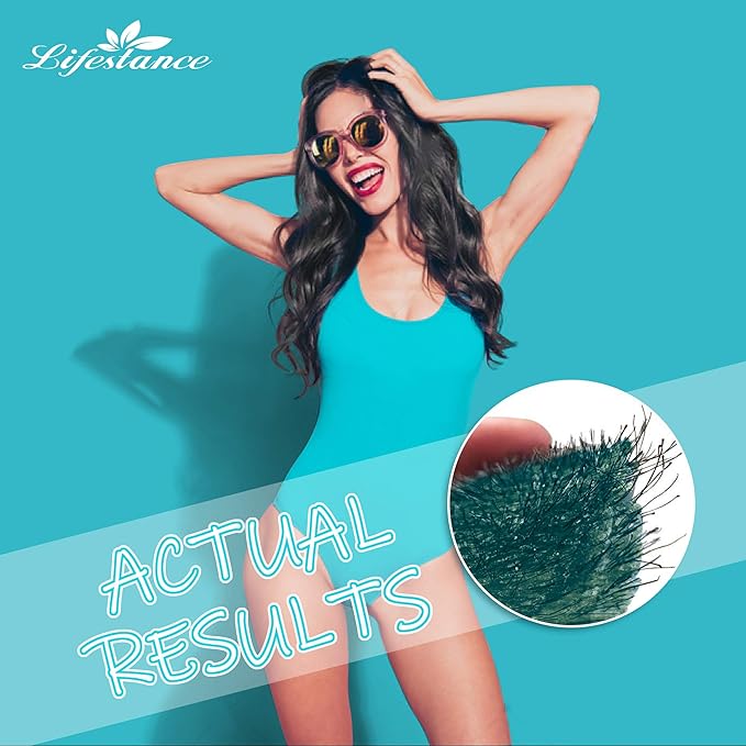 2.5lb Lifestance Hard Blue Brazilian Bikini Wax Kit with 30 Applicators - Pearl Wax Beads for Face, Body, Legs - For Women and Men