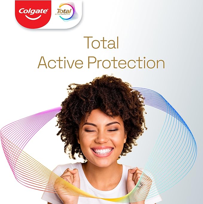 Colgate Total Battery Replacement Toothbrush Heads Pack, Fits Any Total Battery Powered Electric Toothbrush, White, 2 Pack