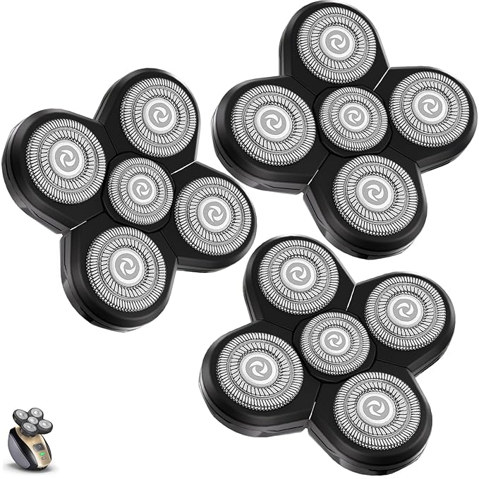 Head Shaver Replacement Heads Shaver Replacement Blades Refills Compatible with Freebird Shaver (3)