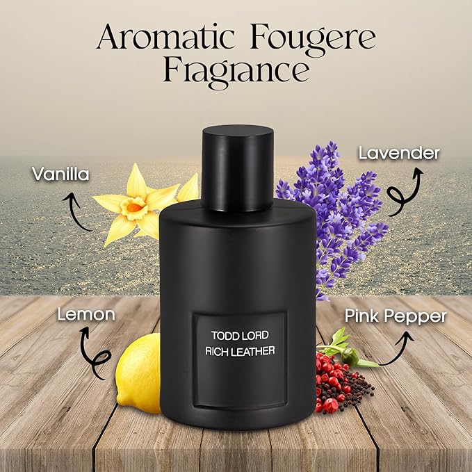 Men’s Cologne Todd Lord Original Natural Spray Eau De Toilette,Long-Lasting Scent Perfume for Men Elegant Bottle - Great Holiday Gift, 3.4 Fl Oz/100 Ml