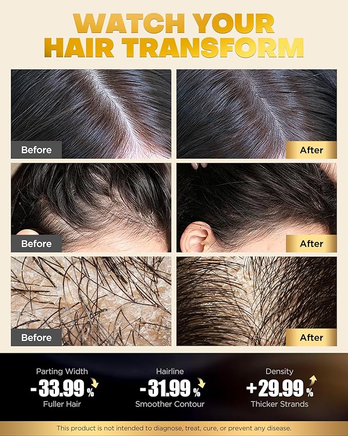 Tripeptide-Infused Biotin Hair Growth Shampoo and Conditioner Set, Onion Anti-Loss Volumizing Moisturizing Treatment for Soft Shine Hair, Rosemary Dandruff Routine Shampoo for Men and Women, 2x16.9oz